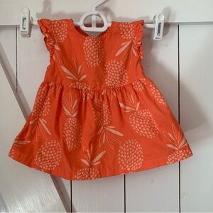Baby Girl's Dress Summer 100% Cotton Pineapples Hearts